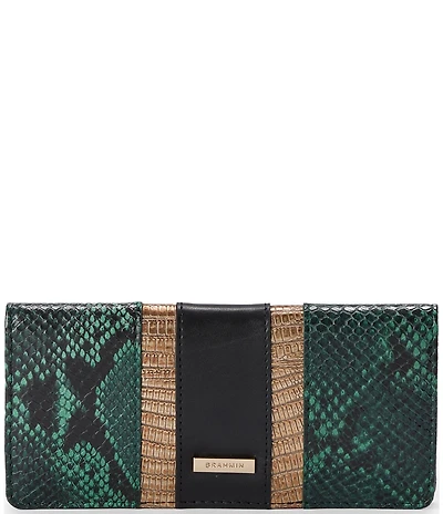 BRAHMIN Snake & Lizard Embossed Ady Wallet