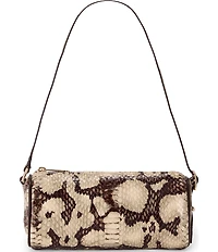 BRAHMIN Mythos Collection Feline Billie Snake Embossed Barrel Shoulder Bag