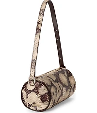 BRAHMIN Mythos Collection Feline Billie Snake Embossed Barrel Shoulder Bag
