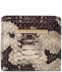 BRAHMIN Mythos Collection Feline Jane Snake Embossed Mini Bifold Snap Wallet