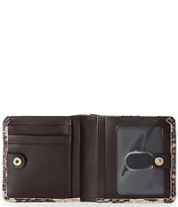 BRAHMIN Mythos Collection Feline Jane Snake Embossed Mini Bifold Snap Wallet