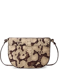 BRAHMIN Mythos Collection Feline Portia Snake Embossed Flap Crossbody Bag