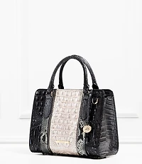BRAHMIN Nottingham Collection Charcoal Cami Satchel Bag