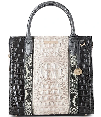 BRAHMIN Nottingham Collection Charcoal Caroline Satchel Bag