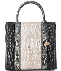 BRAHMIN Nottingham Collection Charcoal Caroline Satchel Bag