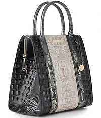 BRAHMIN Nottingham Collection Charcoal Caroline Satchel Bag