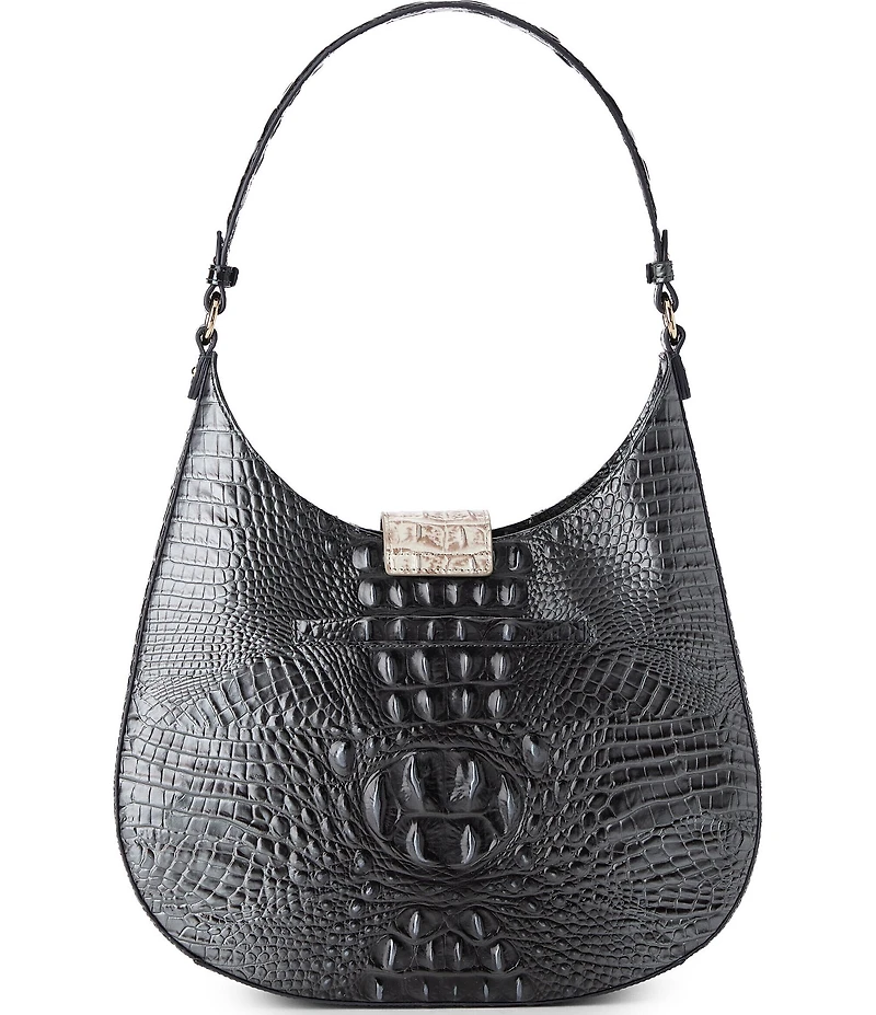 BRAHMIN Nottingham Collection Charcoal Fallon Hobo Shoulder Bag