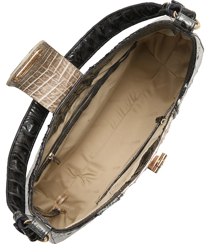 BRAHMIN Nottingham Collection Charcoal Fallon Hobo Shoulder Bag