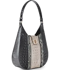 BRAHMIN Nottingham Collection Charcoal Fallon Hobo Shoulder Bag