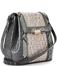 BRAHMIN Nottingham Collection Charcoal Margo Crossbody Bag