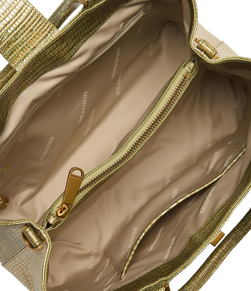 BRAHMIN Olive Bachata Collection Small Denise Top Handle Satchel Bag