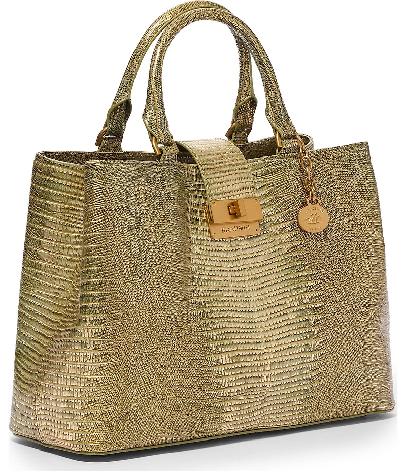 BRAHMIN Olive Bachata Collection Small Denise Top Handle Satchel Bag