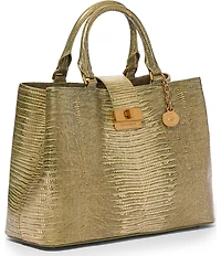 BRAHMIN Olive Bachata Collection Small Denise Top Handle Satchel Bag