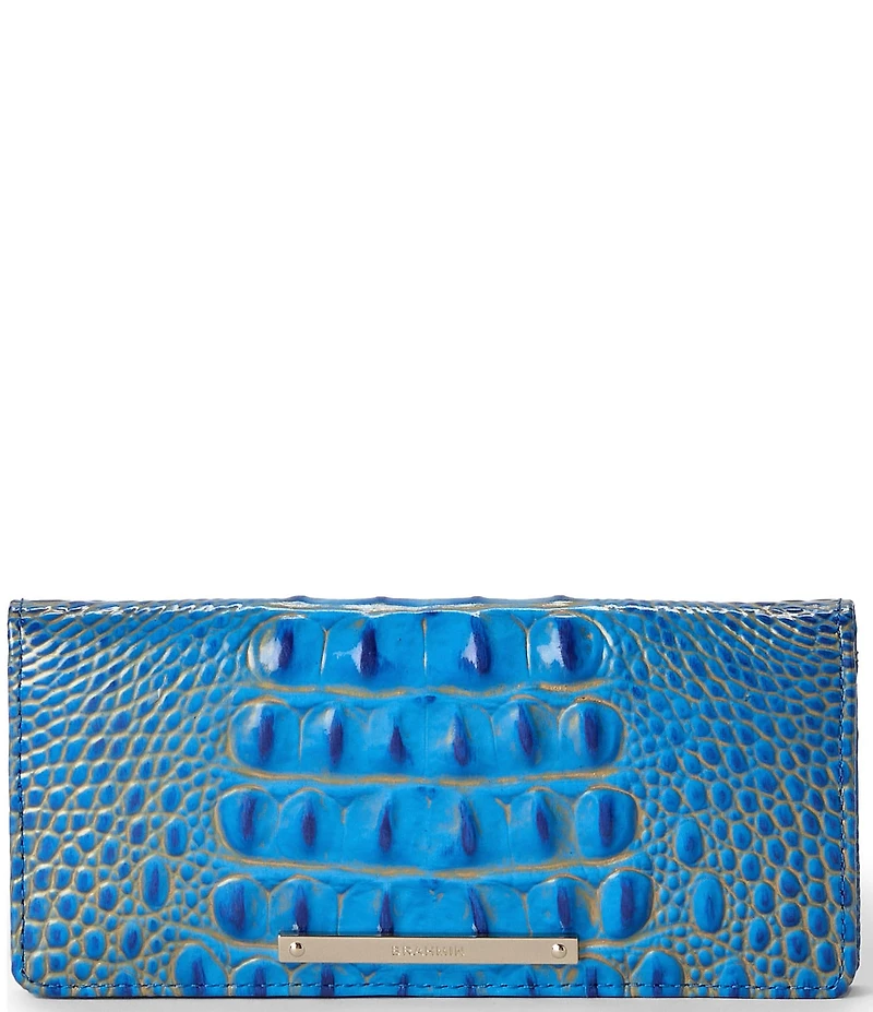 BRAHMIN Ombre Melbourne Collection Electric Indigo Ady Bifold Wallet