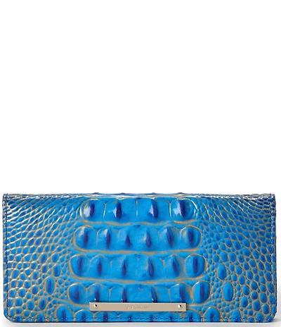 BRAHMIN Ombre Melbourne Collection Electric Indigo Ady Bifold Wallet