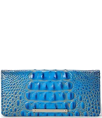 BRAHMIN Ombre Melbourne Collection Electric Indigo Ady Bifold Wallet