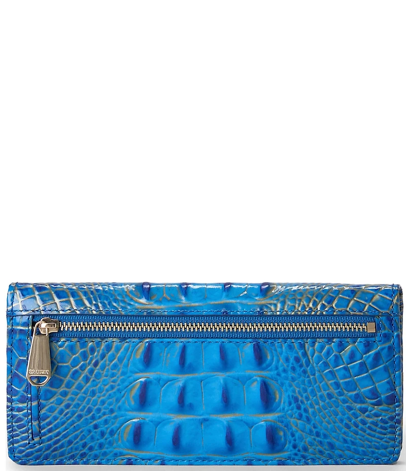 BRAHMIN Ombre Melbourne Collection Electric Indigo Ady Bifold Wallet