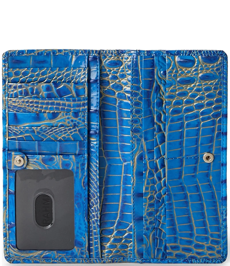 BRAHMIN Ombre Melbourne Collection Electric Indigo Ady Bifold Wallet