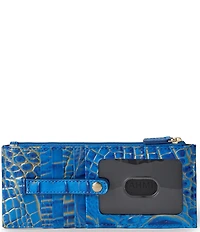 BRAHMIN Ombre Melbourne Collection Electric Indigo Credit Card Wallet