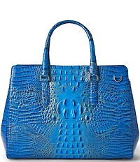 BRAHMIN Ombre Melbourne Collection Electric Indigo Finley Carryall Satchel Bag