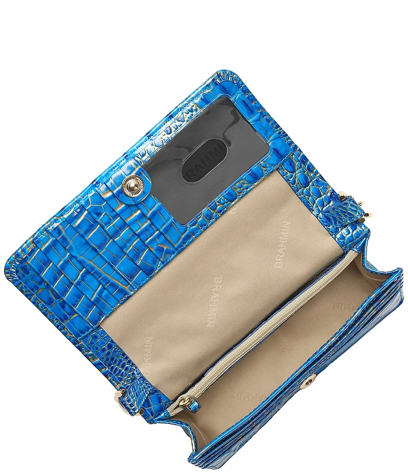 BRAHMIN Ombre Melbourne Collection Electric Indigo Minuette Crossbody Bag
