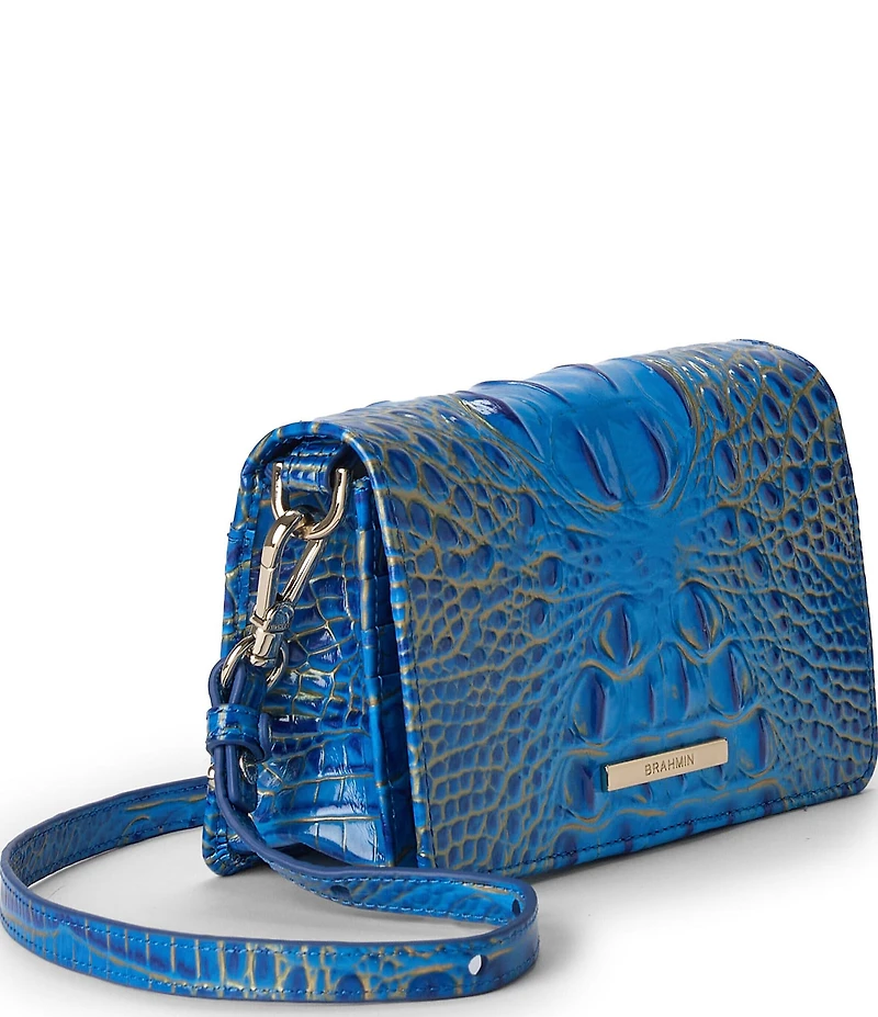 BRAHMIN Ombre Melbourne Collection Electric Indigo Minuette Crossbody Bag