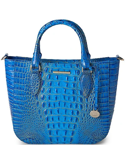 BRAHMIN Ombre Melbourne Collection Electric Indigo Small Lena Satchel Bag