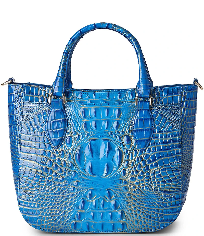 BRAHMIN Ombre Melbourne Collection Electric Indigo Small Lena Satchel Bag