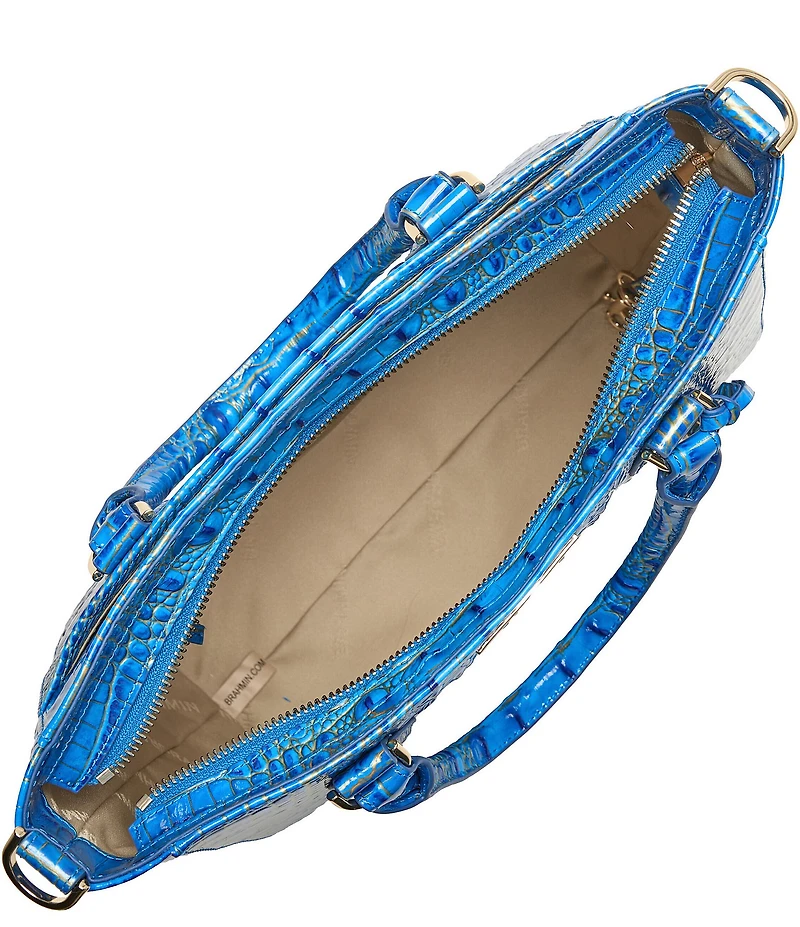BRAHMIN Ombre Melbourne Collection Electric Indigo Small Lena Satchel Bag