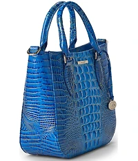 BRAHMIN Ombre Melbourne Collection Electric Indigo Small Lena Satchel Bag