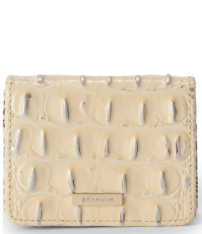 BRAHMIN Ombre Melbourne Collection Ginger Clementine Small Wallet