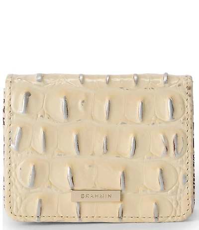 BRAHMIN Ombre Melbourne Collection Ginger Clementine Small Wallet