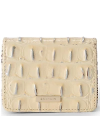 BRAHMIN Ombre Melbourne Collection Ginger Clementine Small Wallet