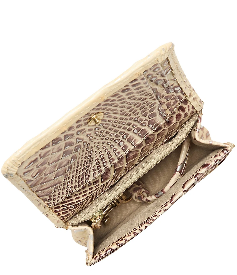 BRAHMIN Ombre Melbourne Collection Ginger Clementine Small Wallet