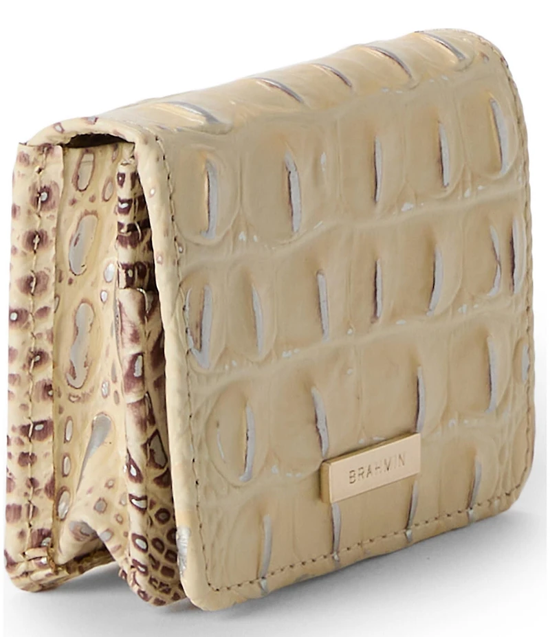 BRAHMIN Ombre Melbourne Collection Ginger Clementine Small Wallet