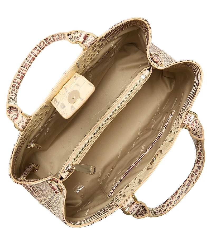 BRAHMIN Ombre Melbourne Collection Ginger Small Denise Satchel Bag