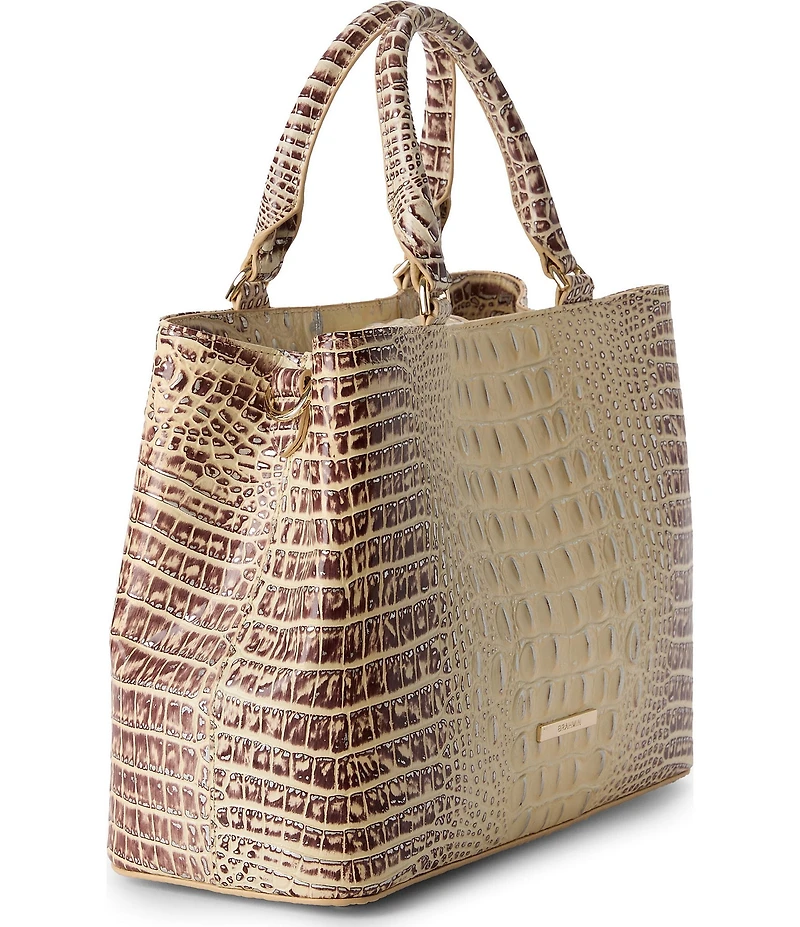 BRAHMIN Ombre Melbourne Collection Ginger Small Denise Satchel Bag