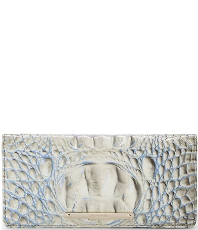 BRAHMIN Ombre Melbourne Collection Mindful Grey Ady Bifold Wallet