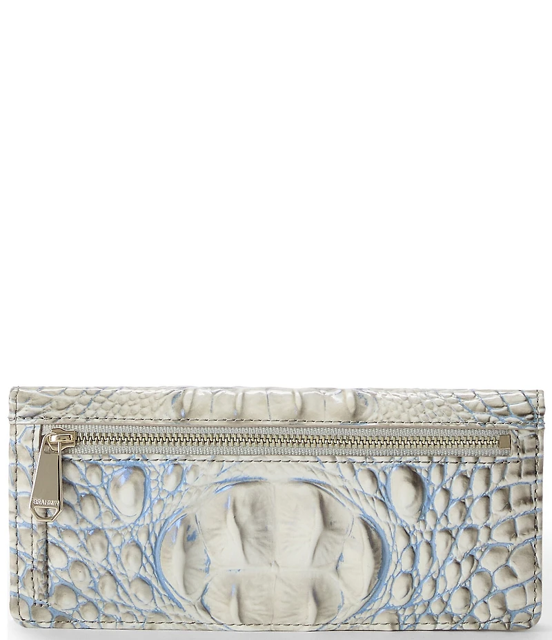 BRAHMIN Ombre Melbourne Collection Mindful Grey Ady Bifold Wallet