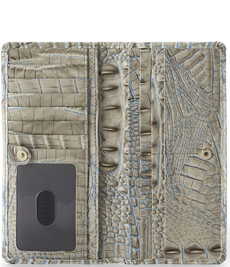 BRAHMIN Ombre Melbourne Collection Mindful Grey Ady Bifold Wallet