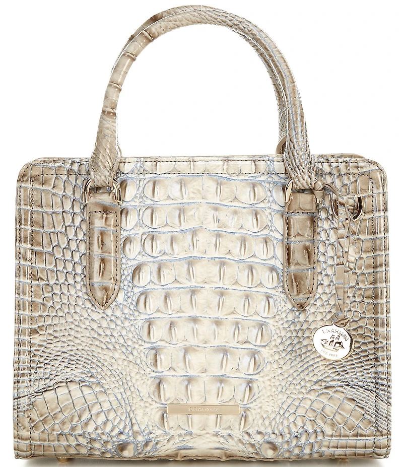BRAHMIN Ombre Melbourne Collection Mindful Grey Cami Satchel Bag