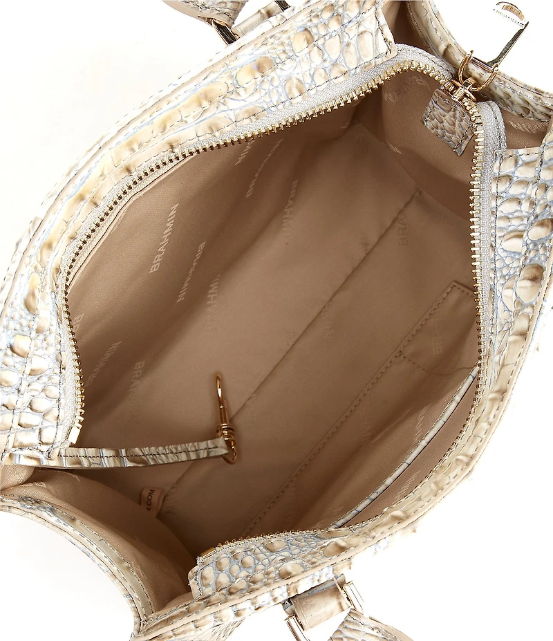 BRAHMIN Ombre Melbourne Collection Mindful Grey Cami Satchel Bag