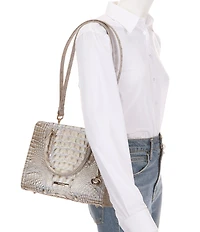 BRAHMIN Ombre Melbourne Collection Mindful Grey Cami Satchel Bag