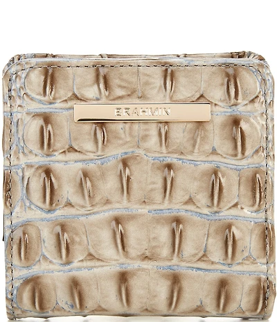 BRAHMIN Ombre Melbourne Collection Mindful Grey Jane Mini Bifold Wallet