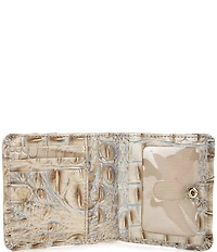 BRAHMIN Ombre Melbourne Collection Mindful Grey Jane Mini Bifold Wallet