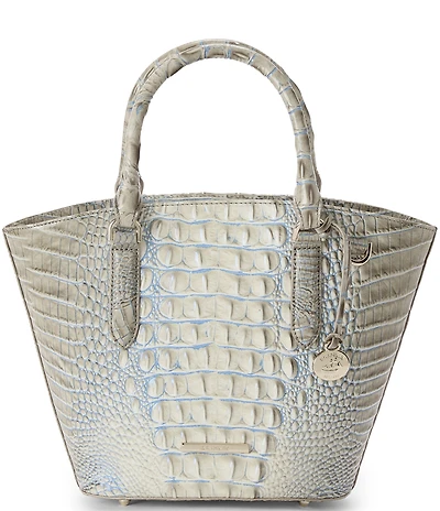 BRAHMIN Ombre Melbourne Collection Mindful Grey Jenny Satchel Bag