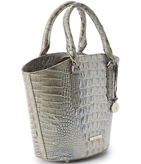 BRAHMIN Ombre Melbourne Collection Mindful Grey Jenny Satchel Bag