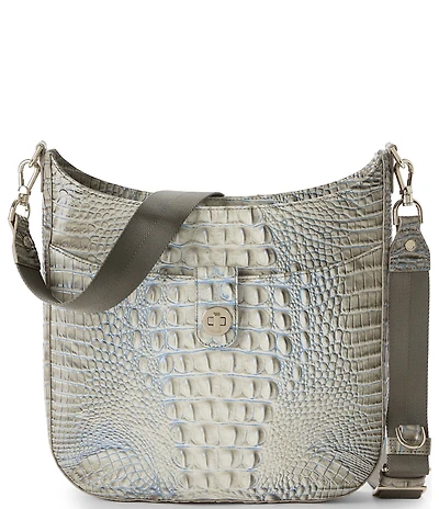 BRAHMIN Ombre Melbourne Collection Mindful Grey Leia Crossbody Bag