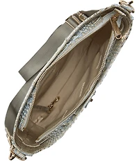 BRAHMIN Ombre Melbourne Collection Mindful Grey Leia Crossbody Bag
