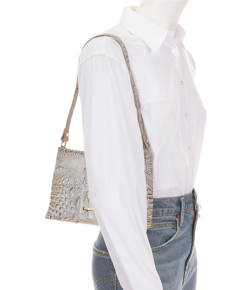 BRAHMIN Ombre Melbourne Collection Mindful Grey Lorelei Shoulder Bag